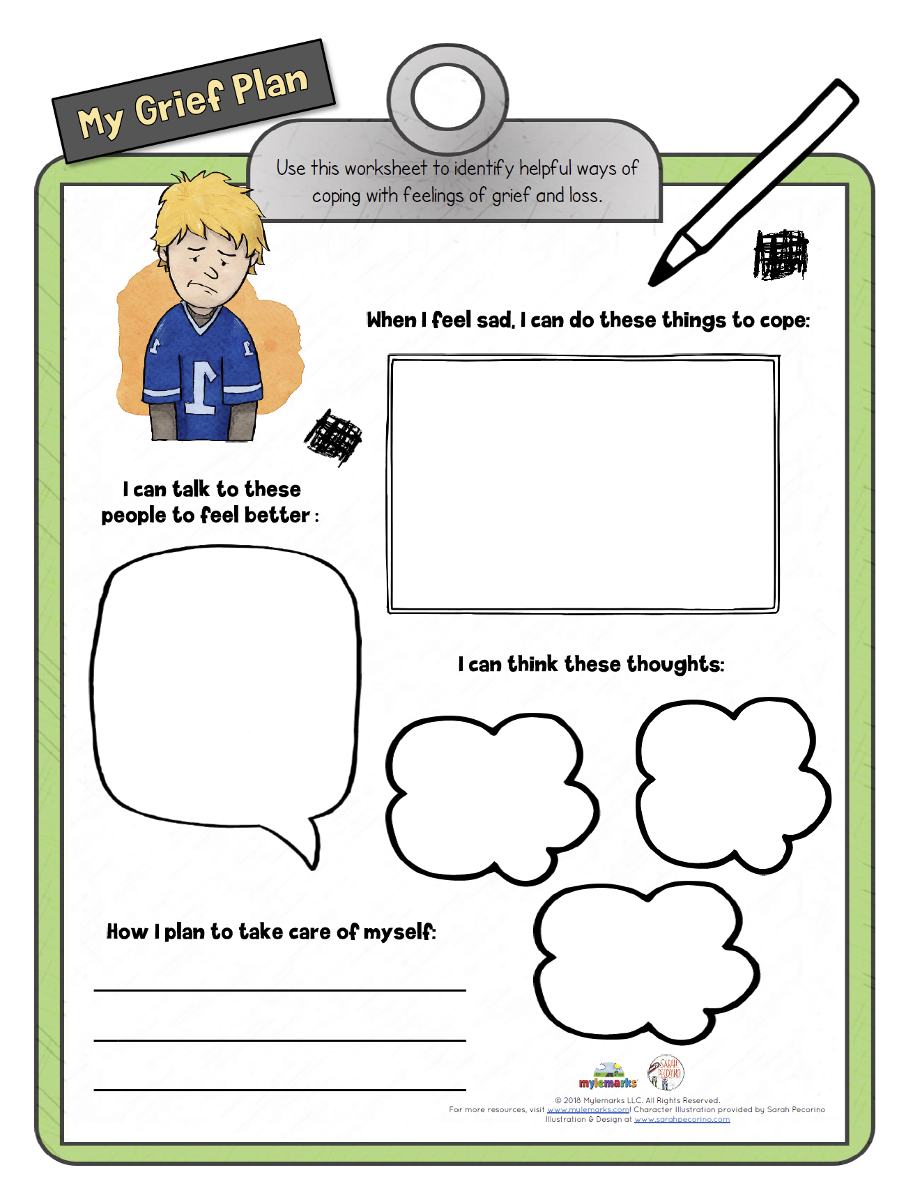 free printable grief activities for kids pdf