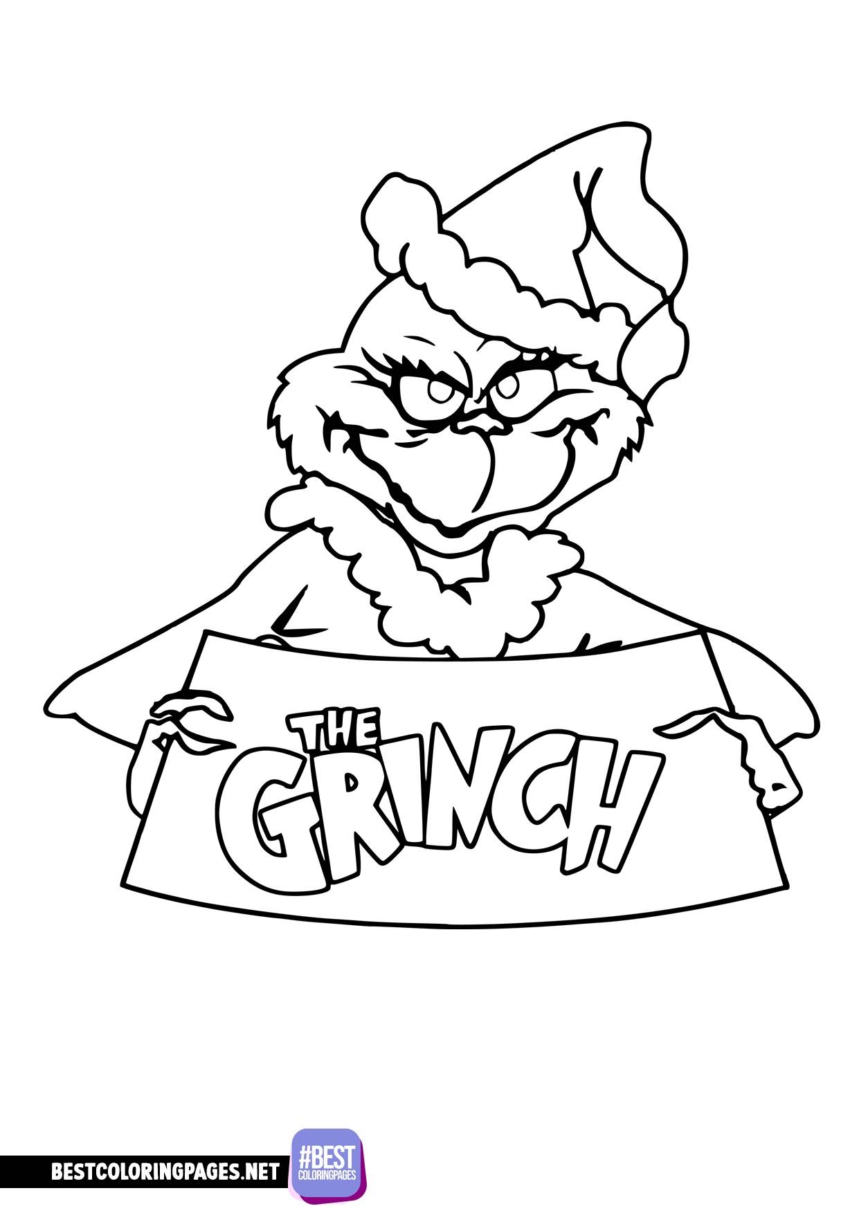 Christmas Coloring Pages The Grinch