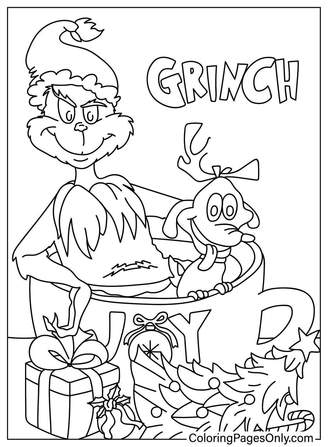 grinch coloring page free