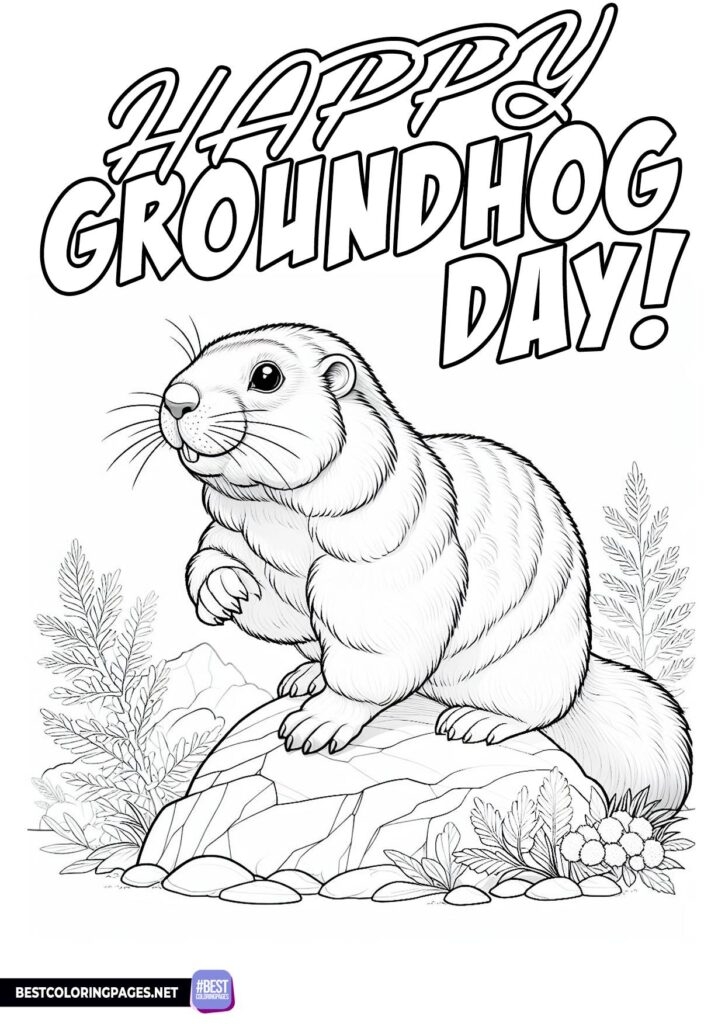 Groundhog Coloring Pages Free Printable Coloring Pages