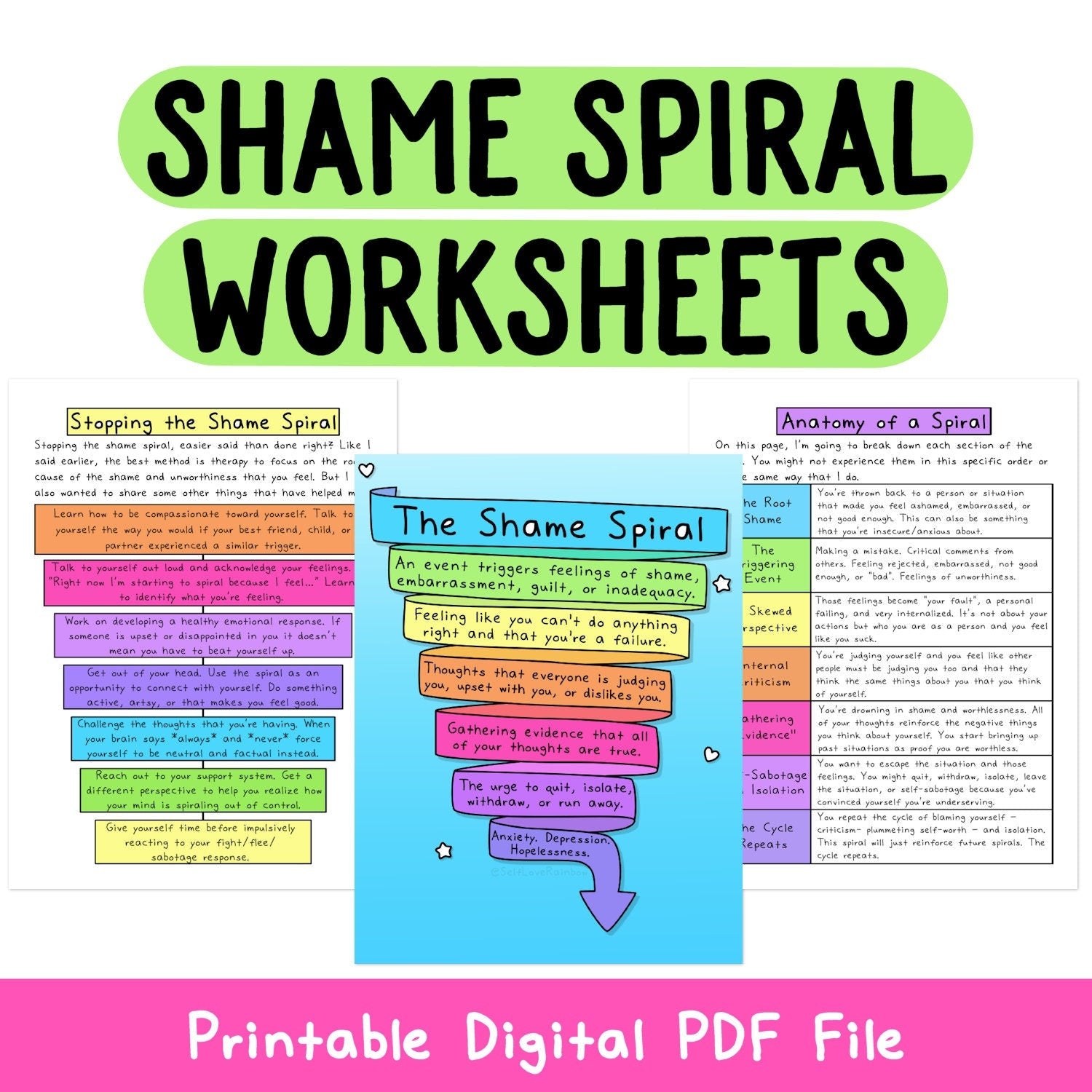 Guilt And Shame Worksheet PDF Shame Guilt Emotion Worksheets 