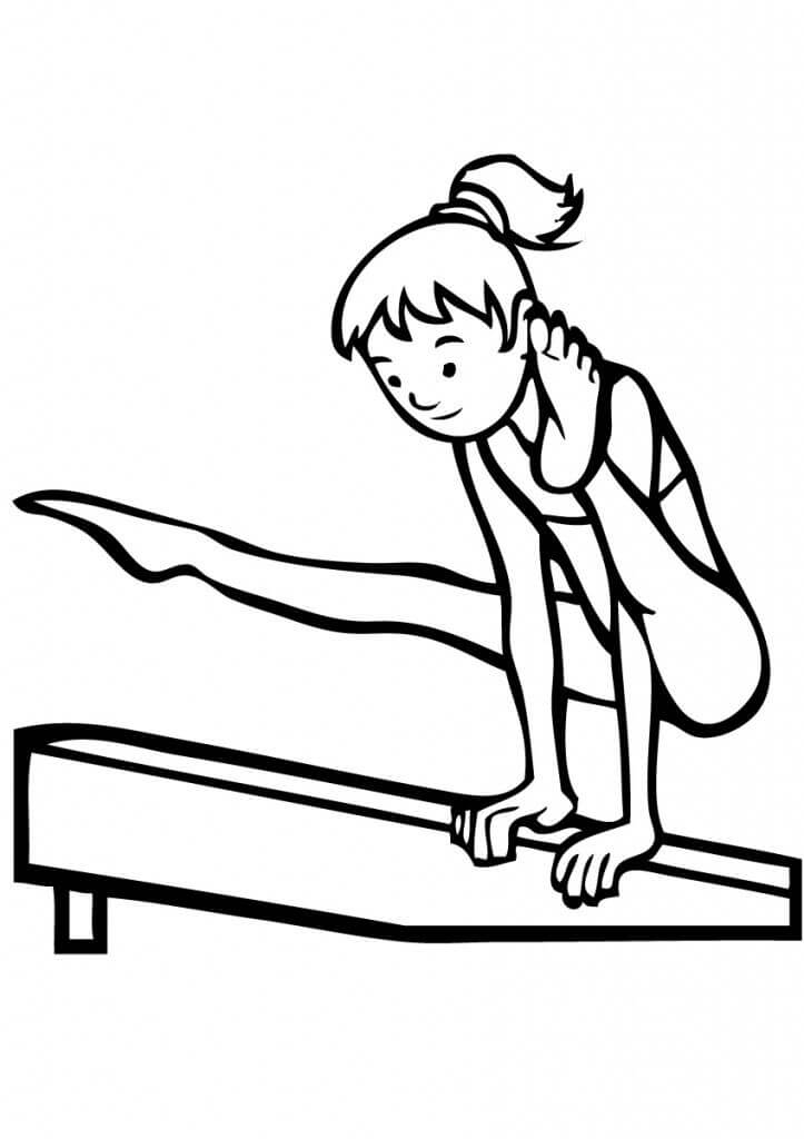 Gymnastics Coloring Page