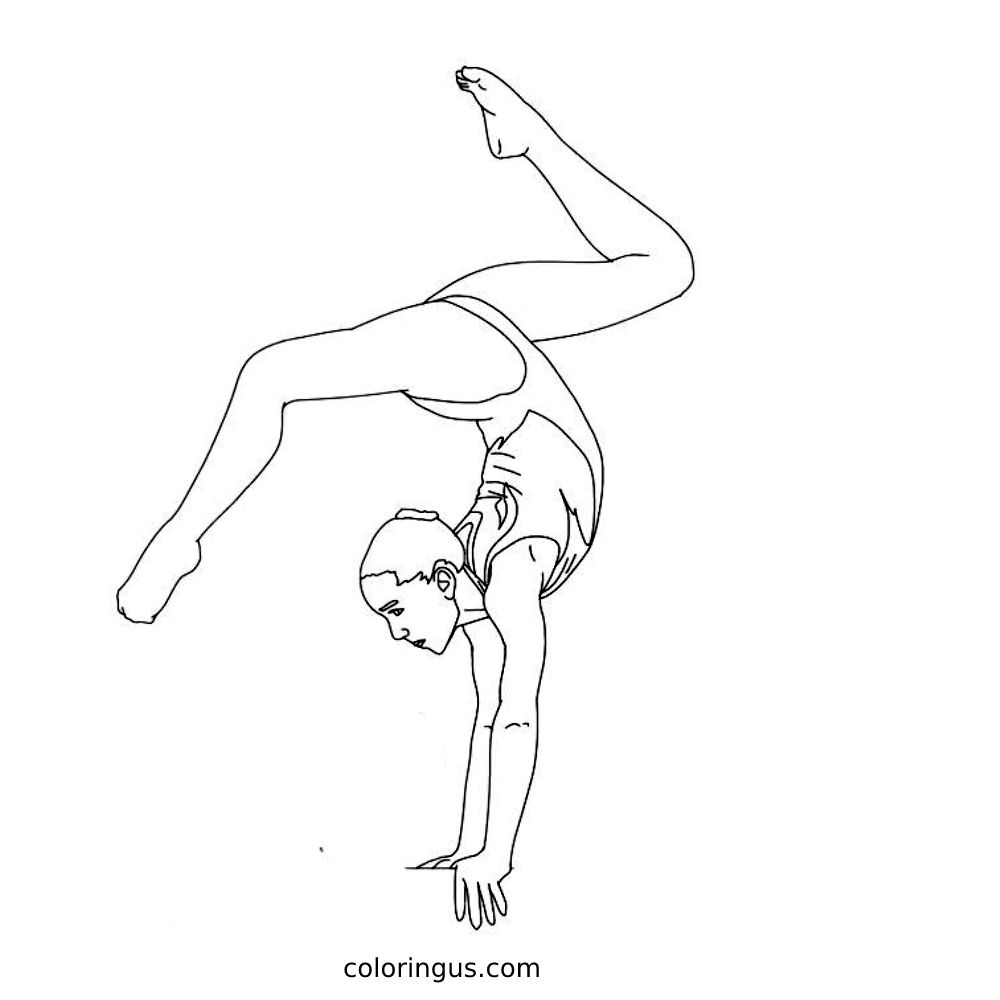 Gymnastics Coloring Page