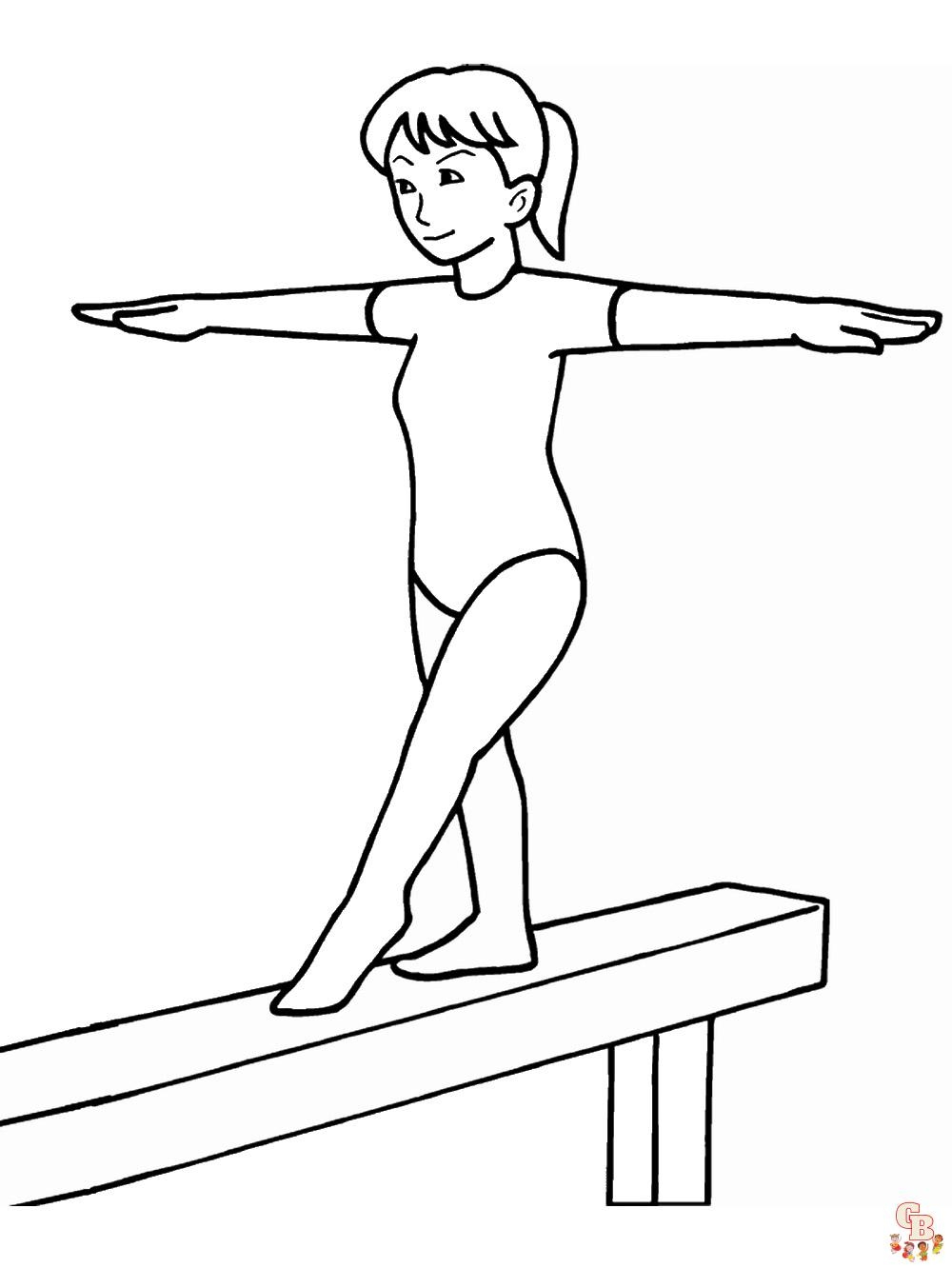 Gymnastics Coloring Pages Free Printable And Easy To Color