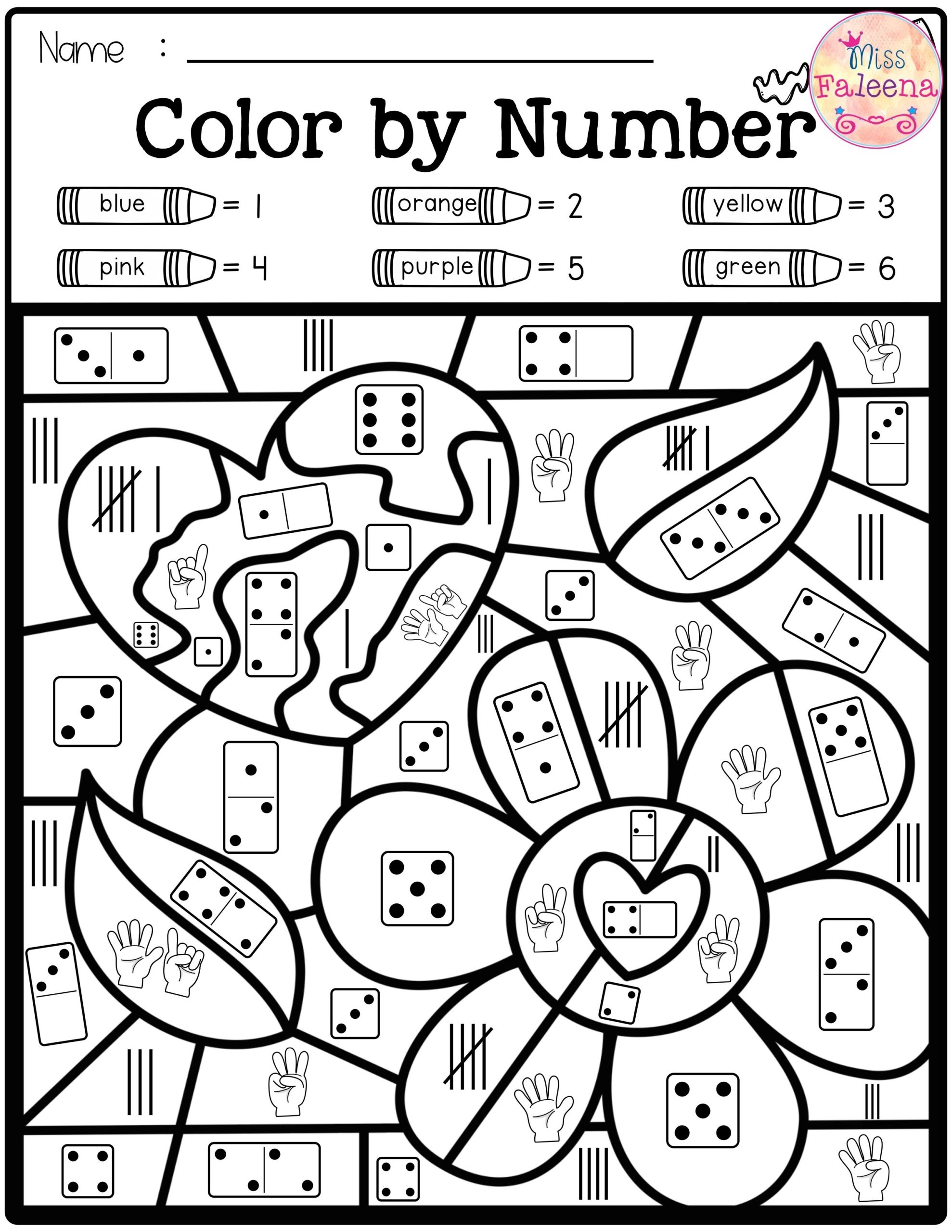 add and color worksheets