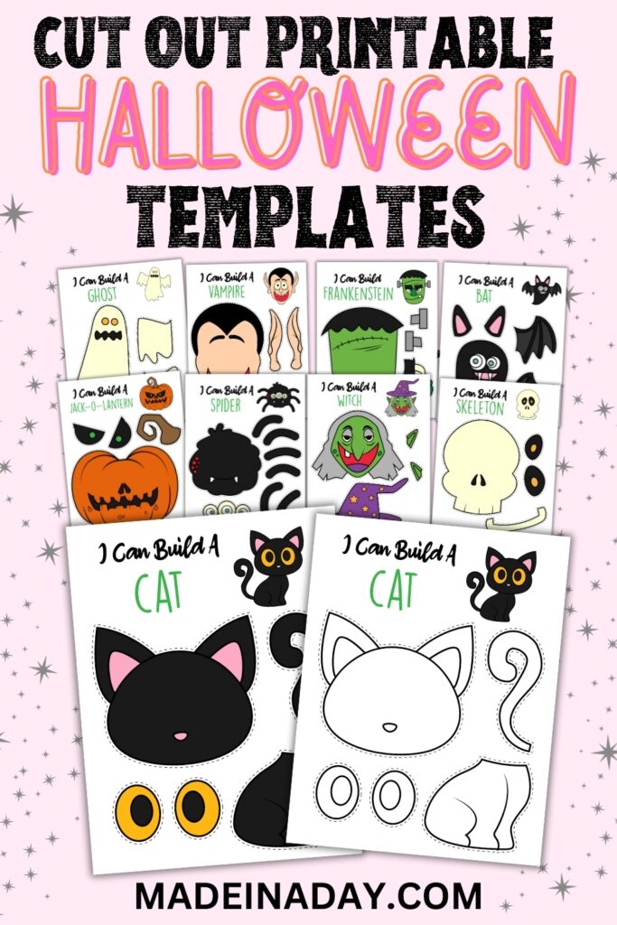 Halloween Cut Out Printable Craft Templates Made In A Day