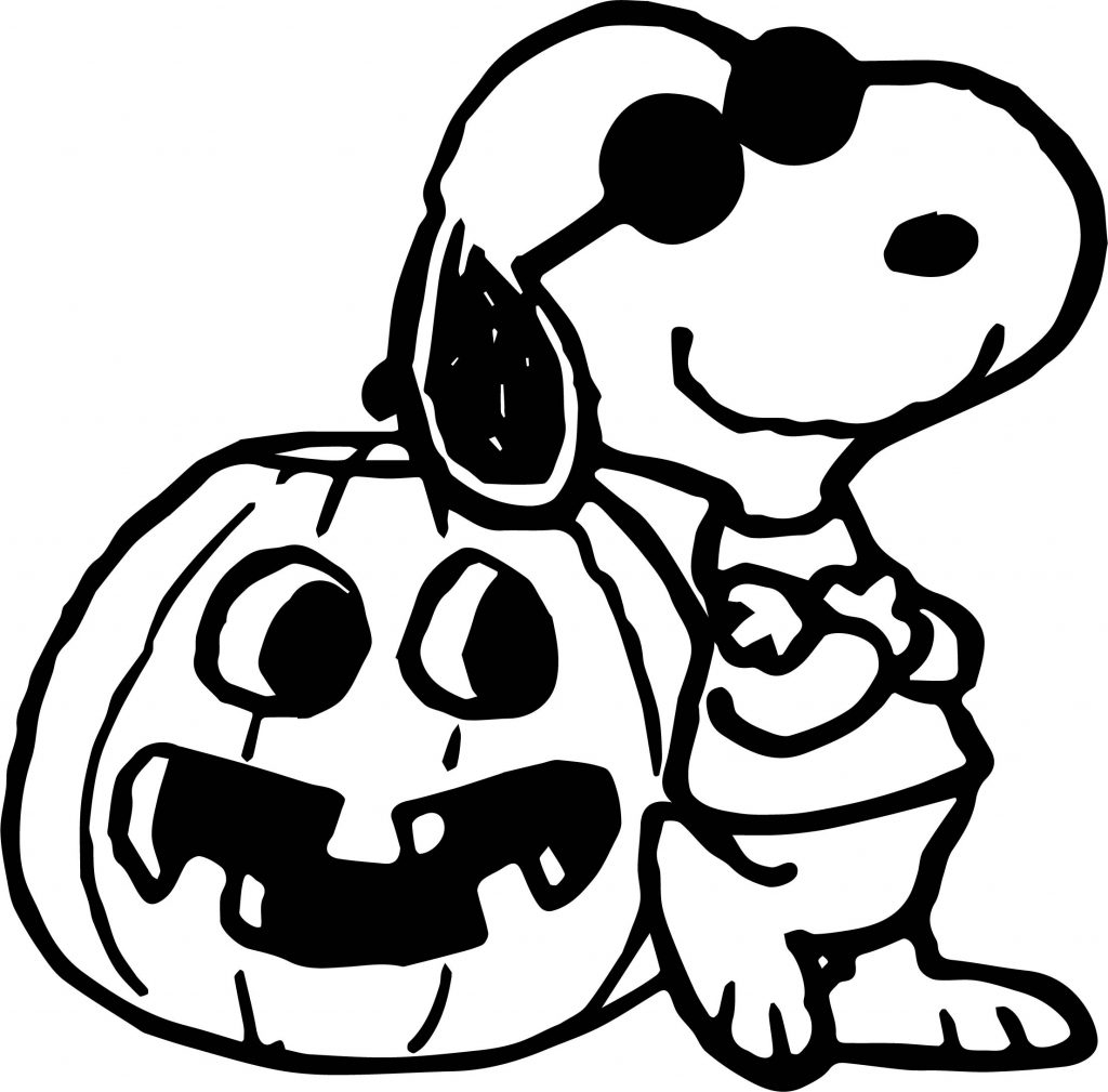 Halloween Snoopy Coloring Page Wecoloringpage