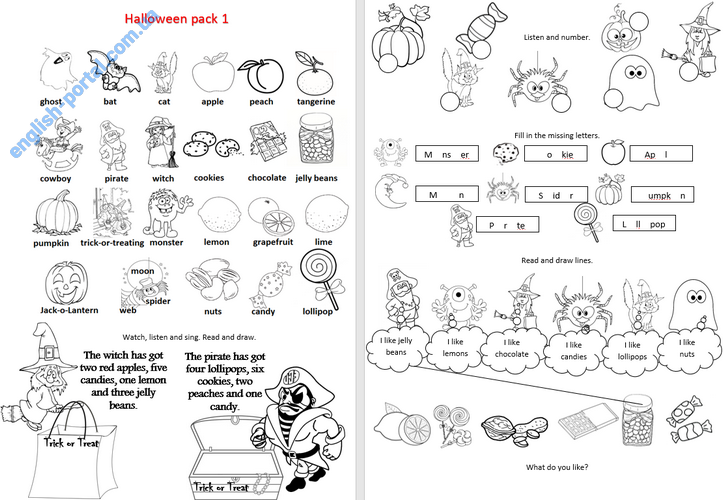 Halloween Worksheets PDF FREE Printable Planes Balloons 
