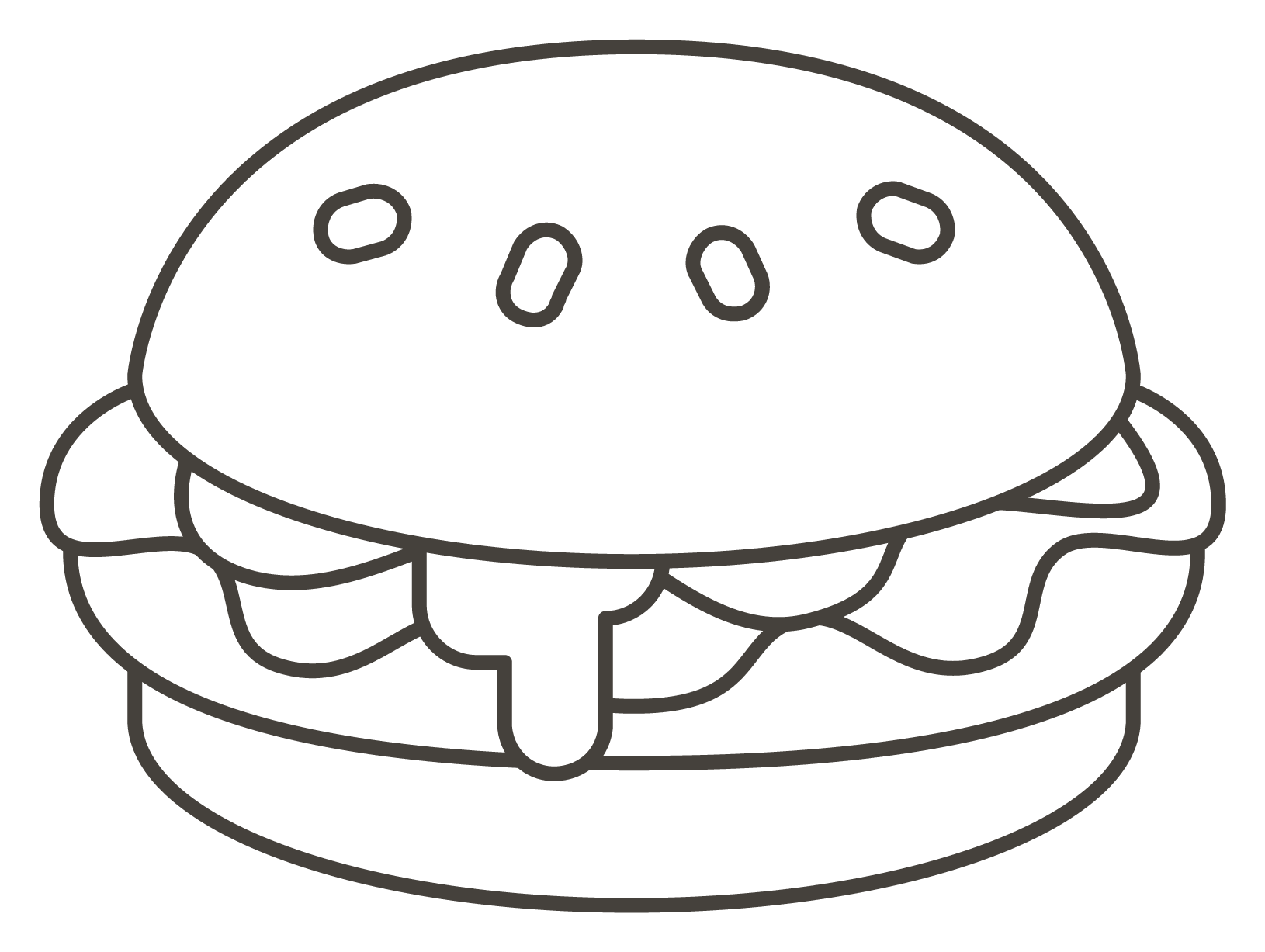 Hamburger Coloring Page ColouringPages