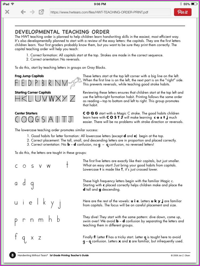handwriting without tears worksheet maker