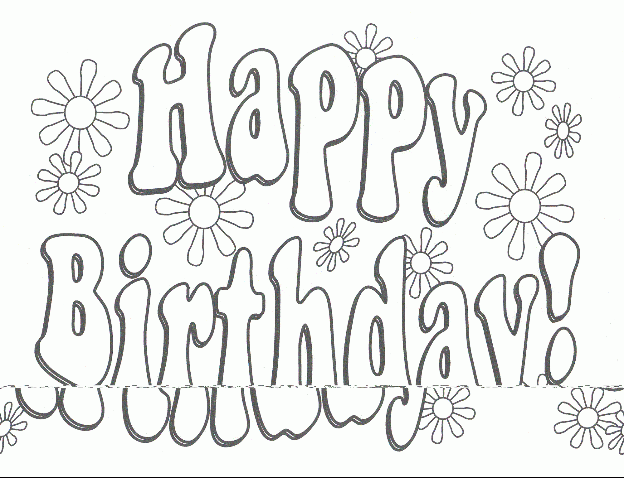 Happy Birthday Color Pages Activity Shelter