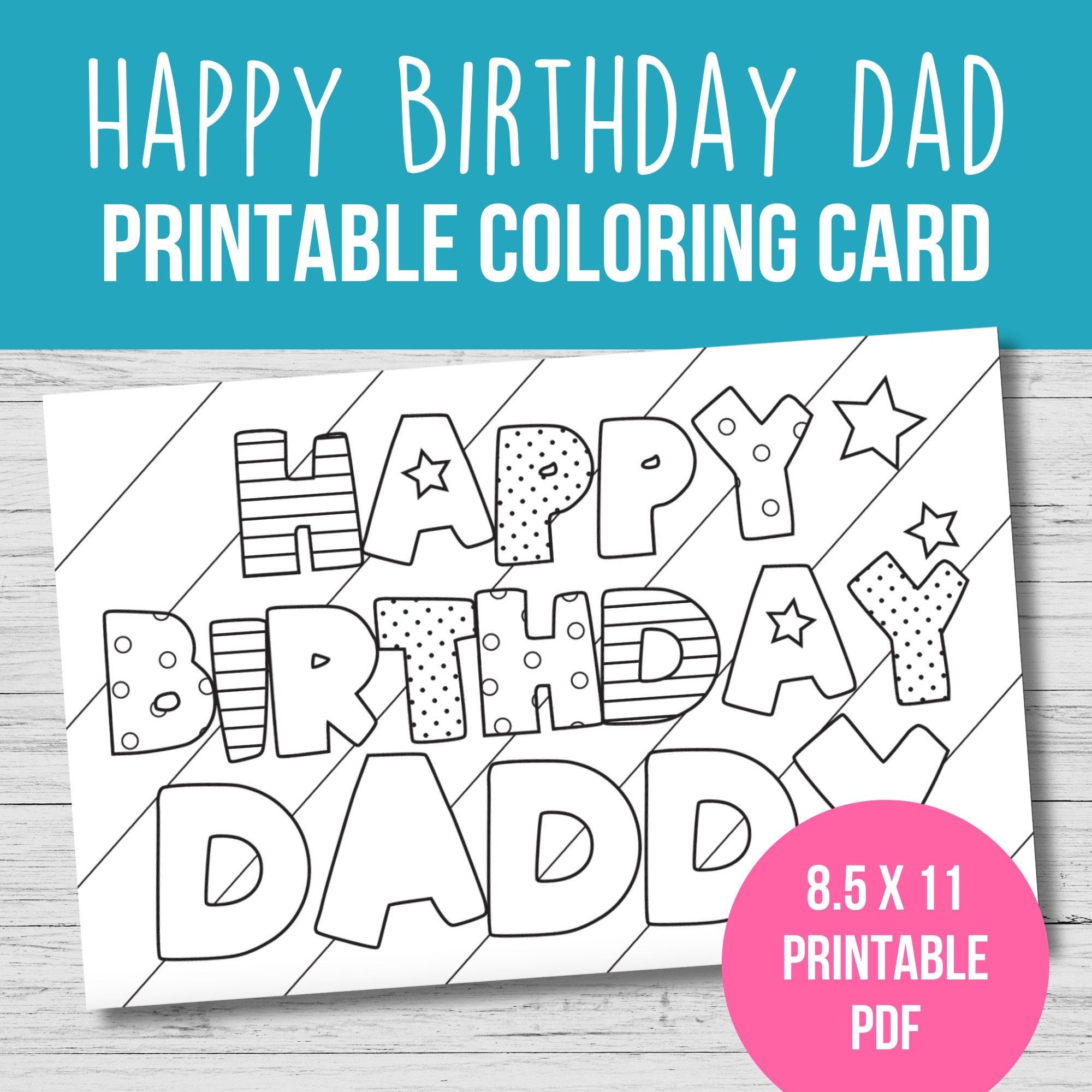 printable birthday card for daddy