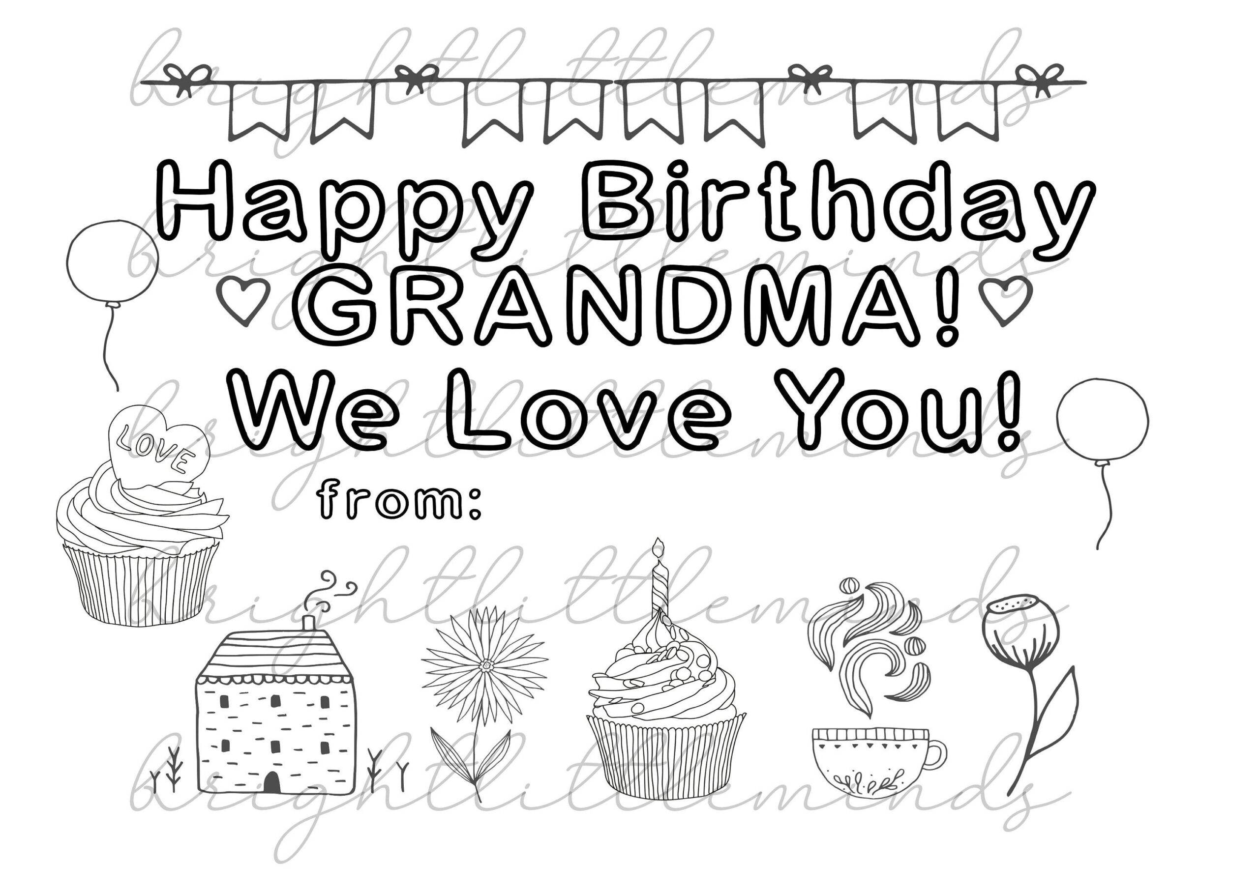 Happy Birthday Grandma Cards Printable