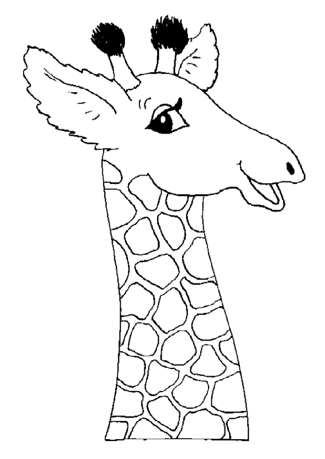 Happy Giraffe Coloring Page Free Printable Coloring Pages