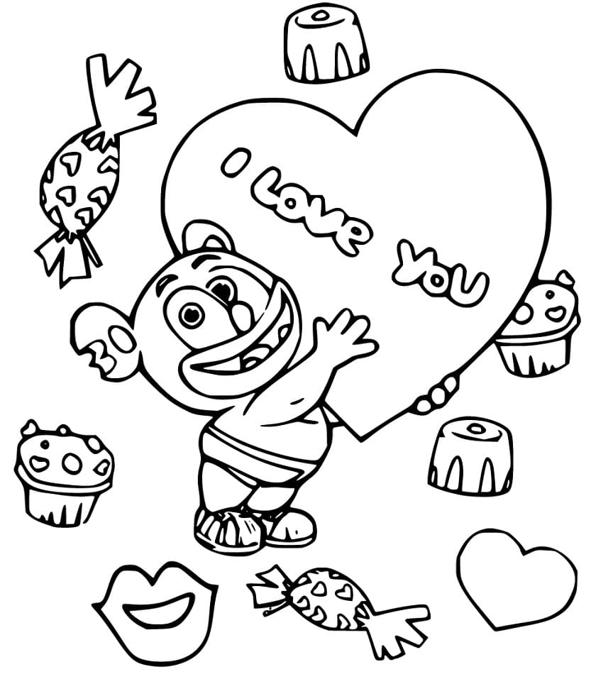 Gummy Bear Coloring Page