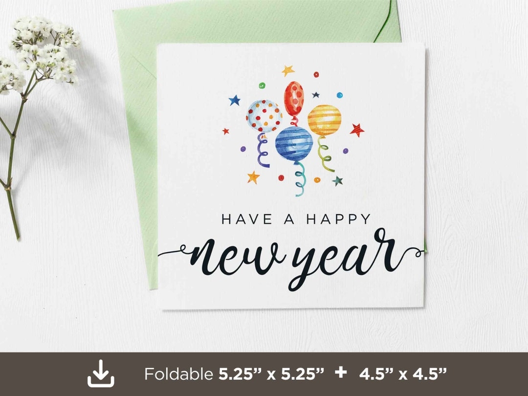 new year printable card