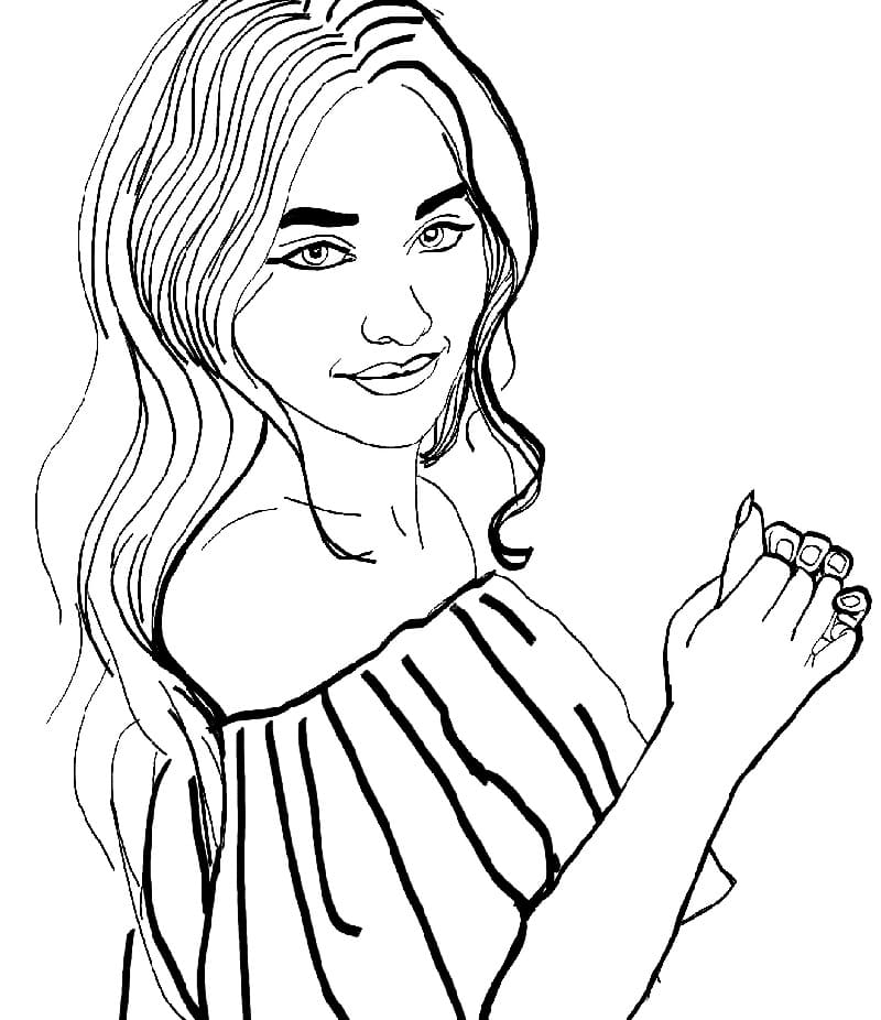 Happy Sabrina Carpenter Coloring Page Free Printable Coloring Pages