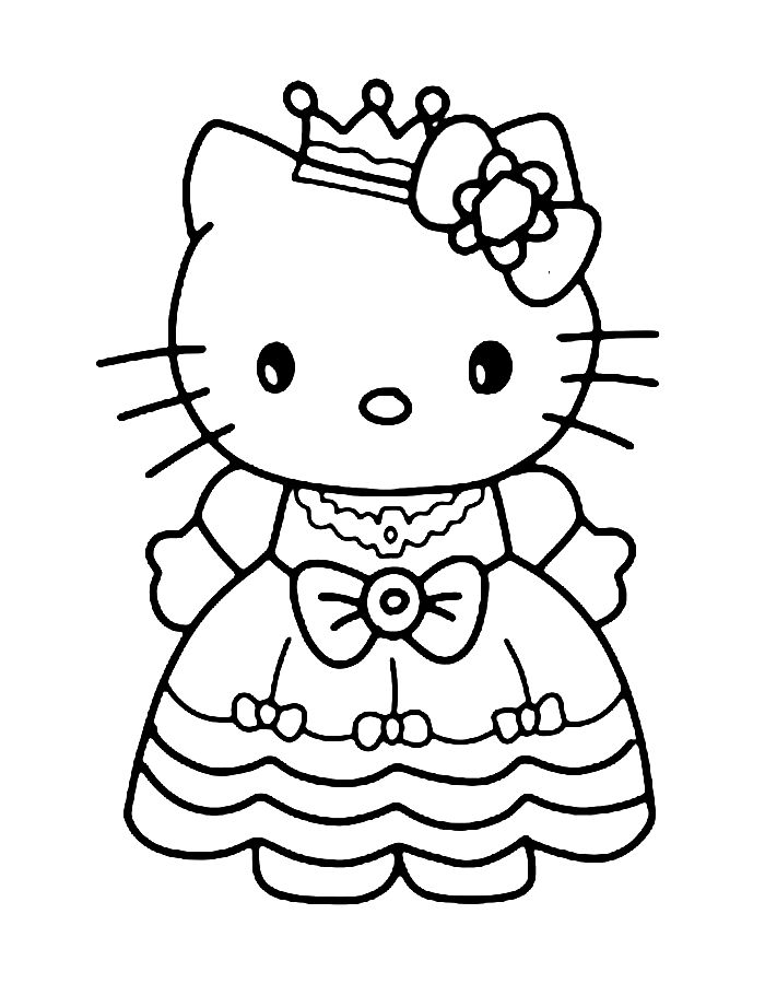 Hello Kitty Coloring Pages Free Printable PDF 