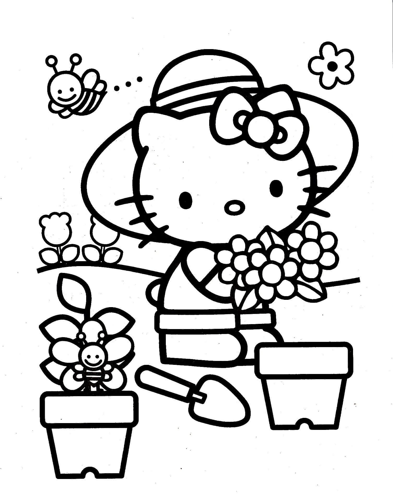Hello Kitty Free Coloring Pages