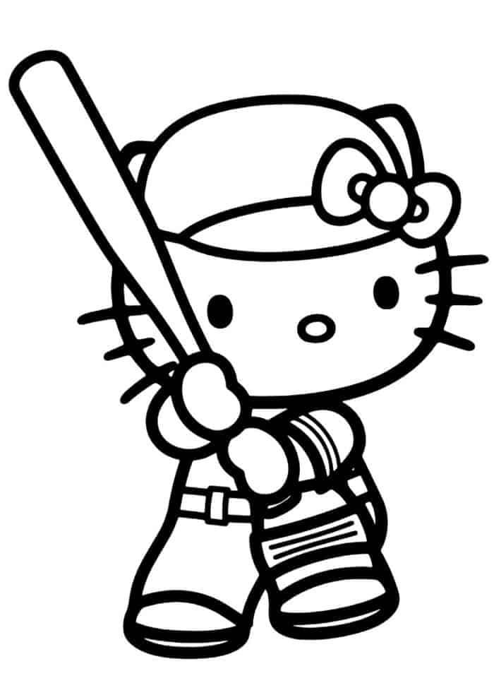 Softball Coloring Page