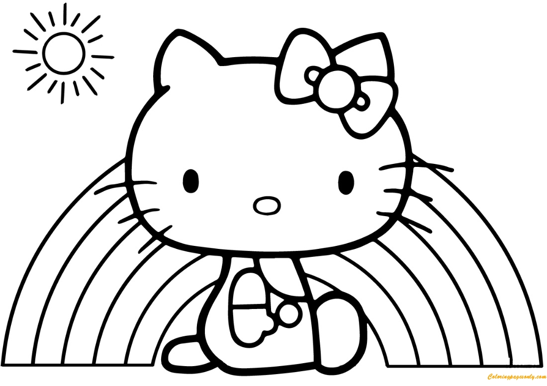 Hello Kitty Coloring Pages Free
