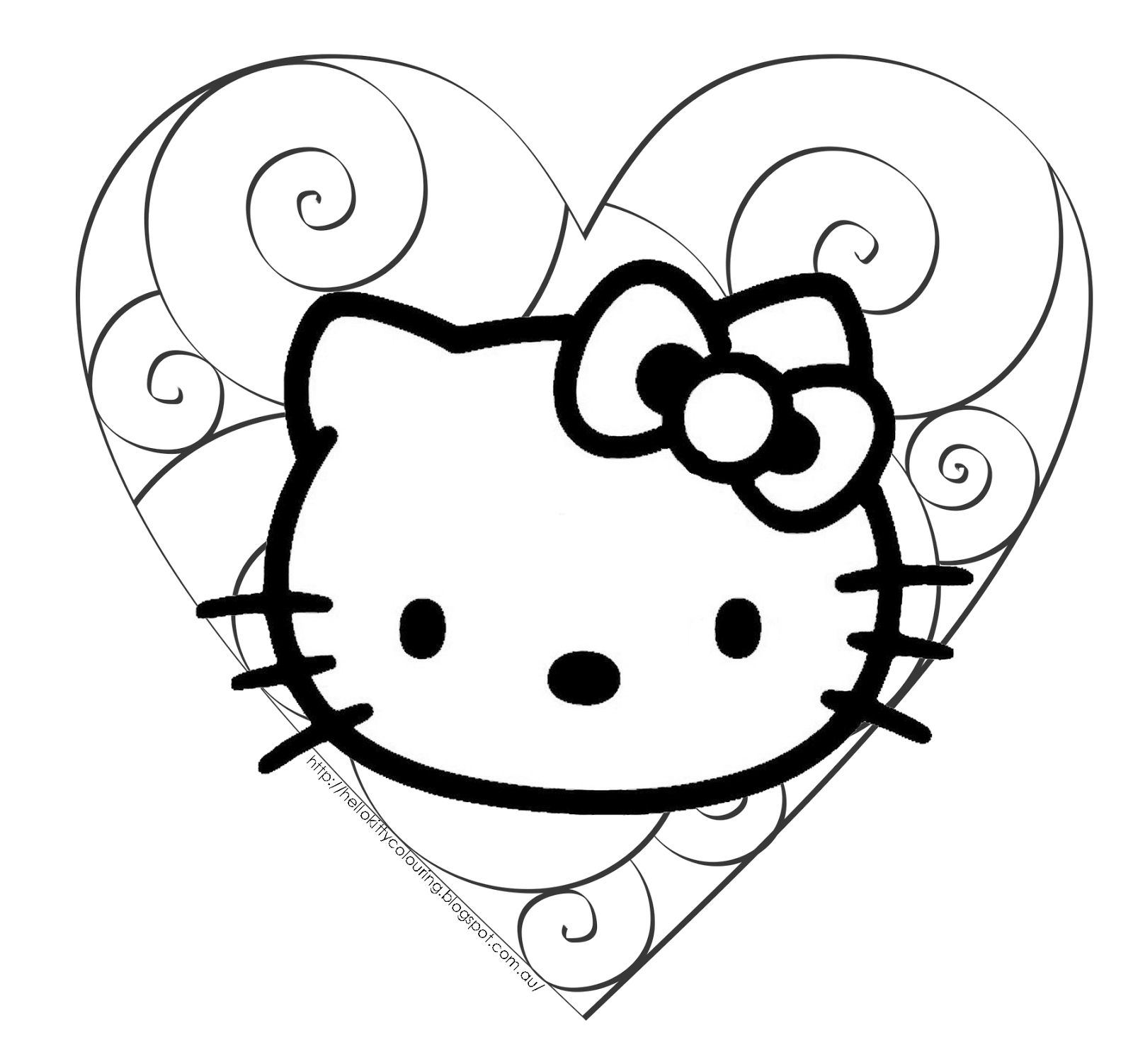 Hello Kitty Valentine Coloring Pages Coloring Home