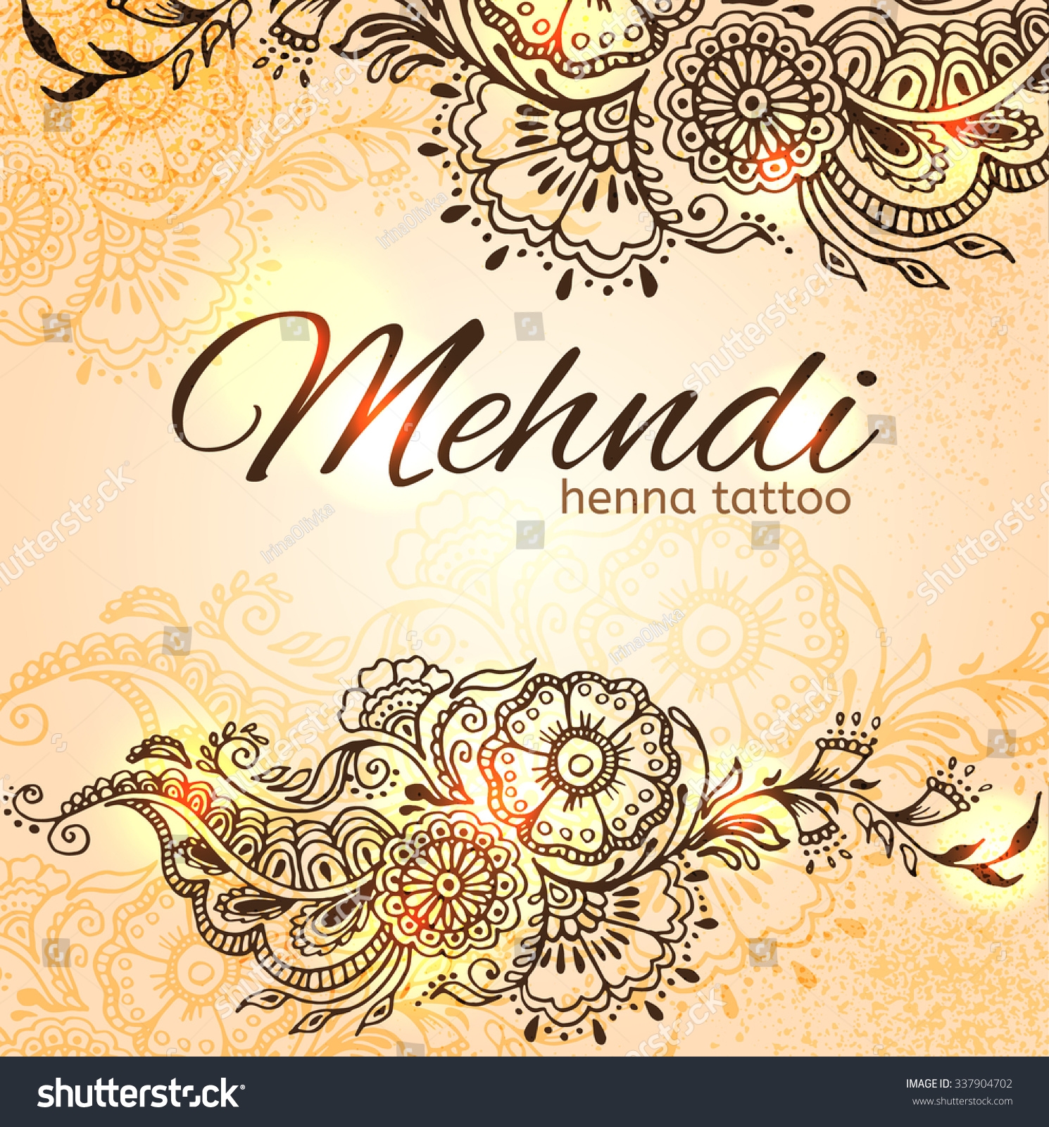 blank mehndi invitation card template