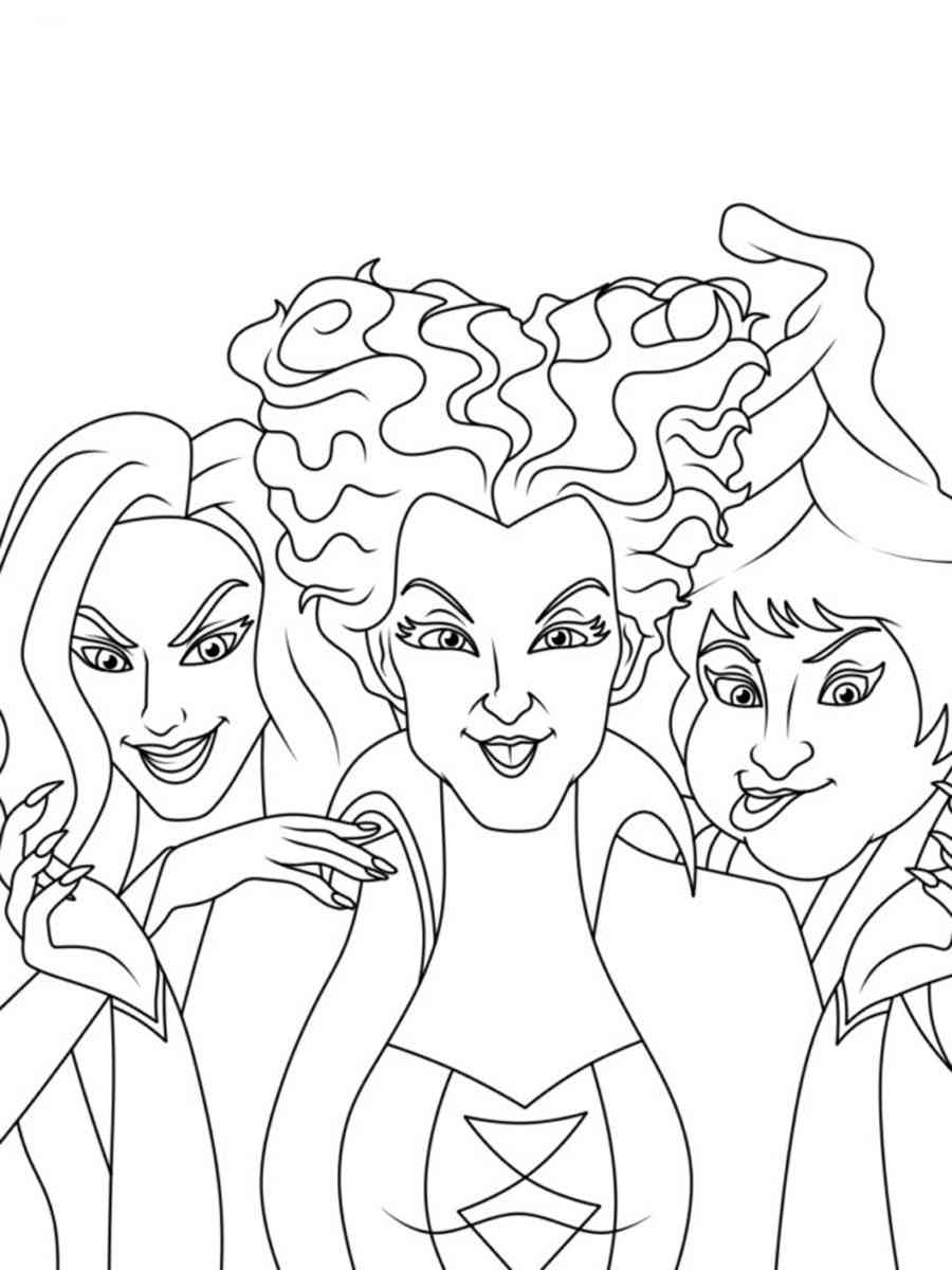 Hocus Pocus Coloring Pages Free Printable