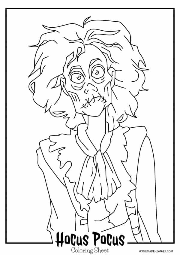 Hocus Pocus Coloring Pages Homemade Heather