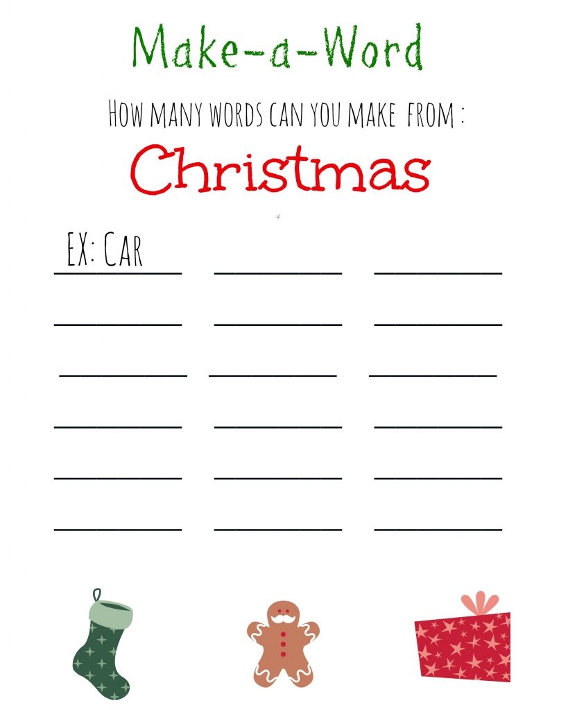 Holiday Printable Games