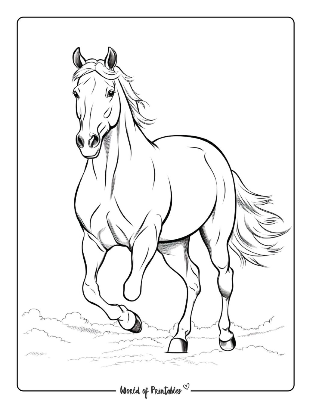 Horse Printable Coloring Pages