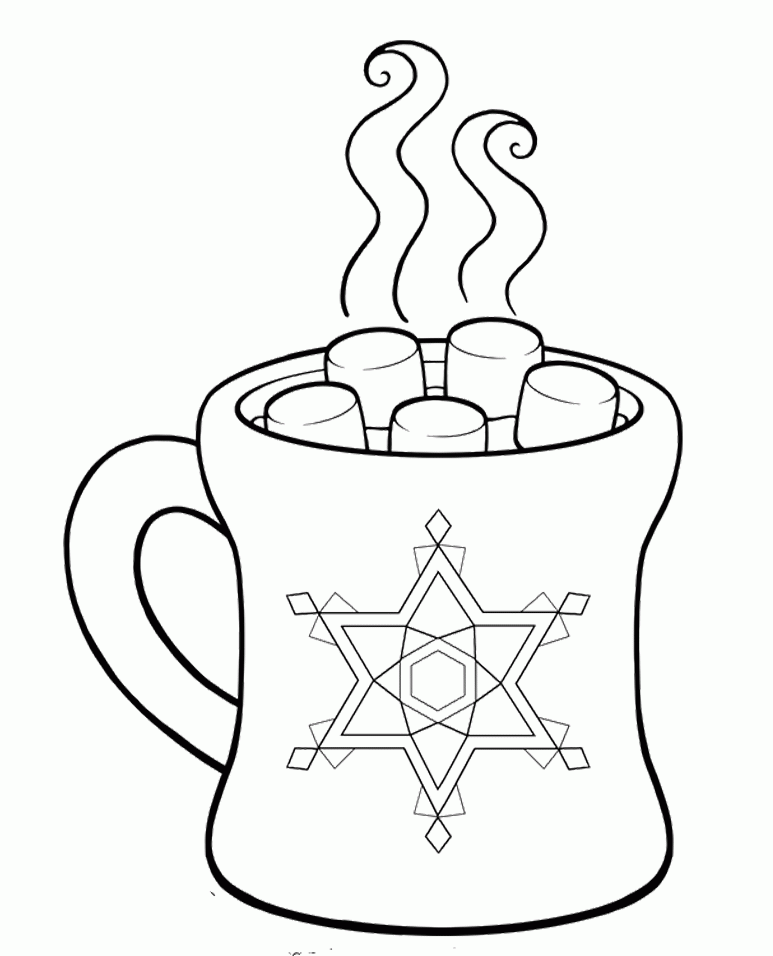 Hot Chocolate Coloring Page Coloring Home