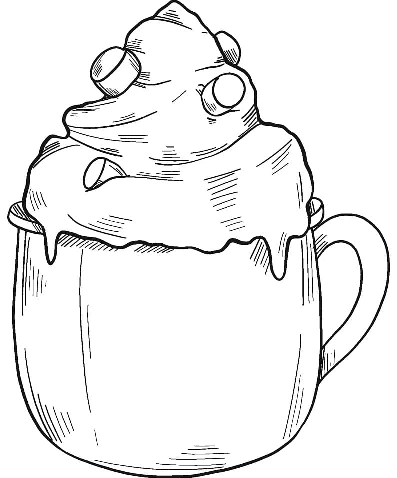 Hot Chocolate Printable Coloring Page Free Printable Coloring Pages 