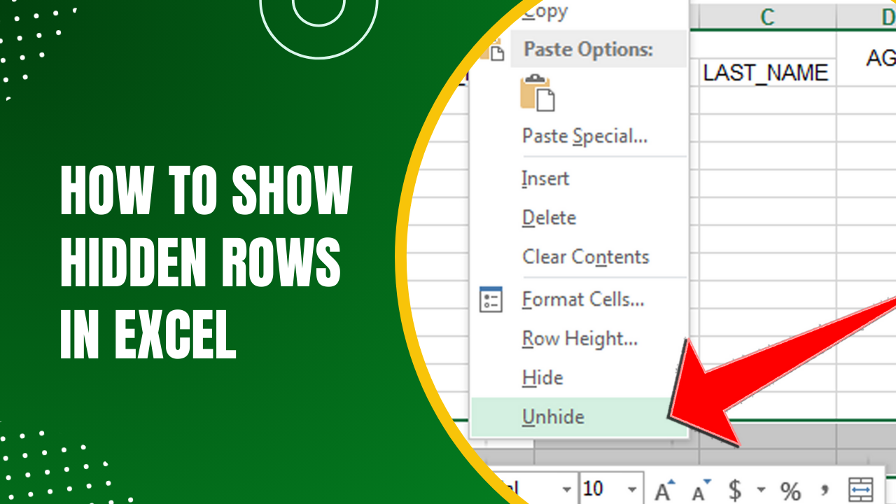 How To Show Hidden Rows In Excel Infoupdate