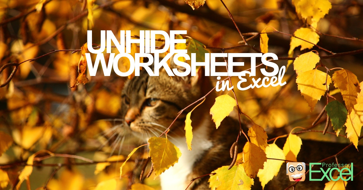 How To Unhide All Hidden 39 Very Hidden 39 Excel Sheets At Once