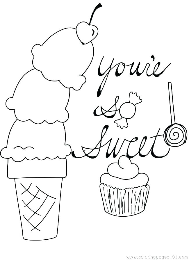 Ice Cream Coloring Pages Printable