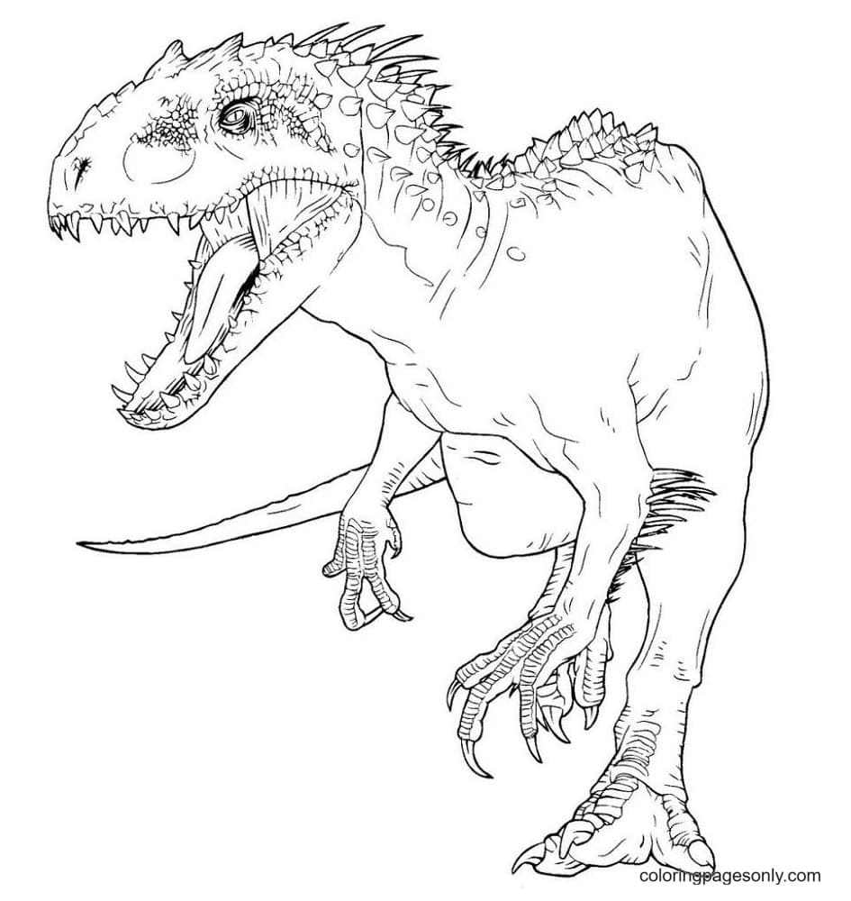 Indominus Rex Coloring Page Free Printable Coloring Pages