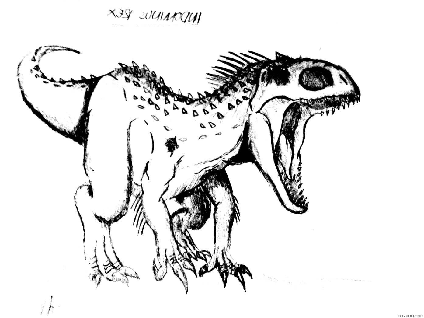 Indominus Rex Coloring Page Turkau