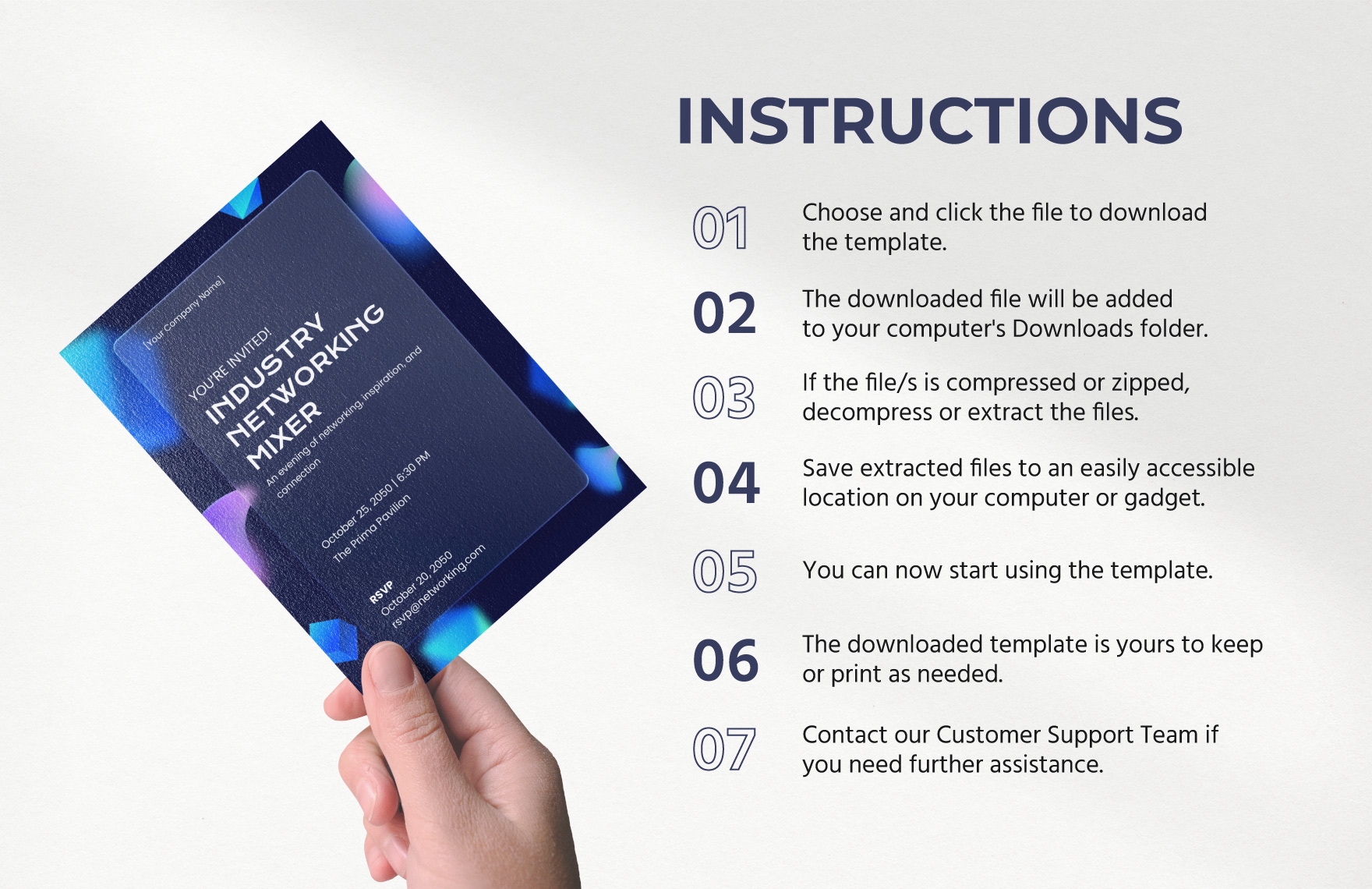 Industry Networking Mixer Invitation Card Template In Word PDF 