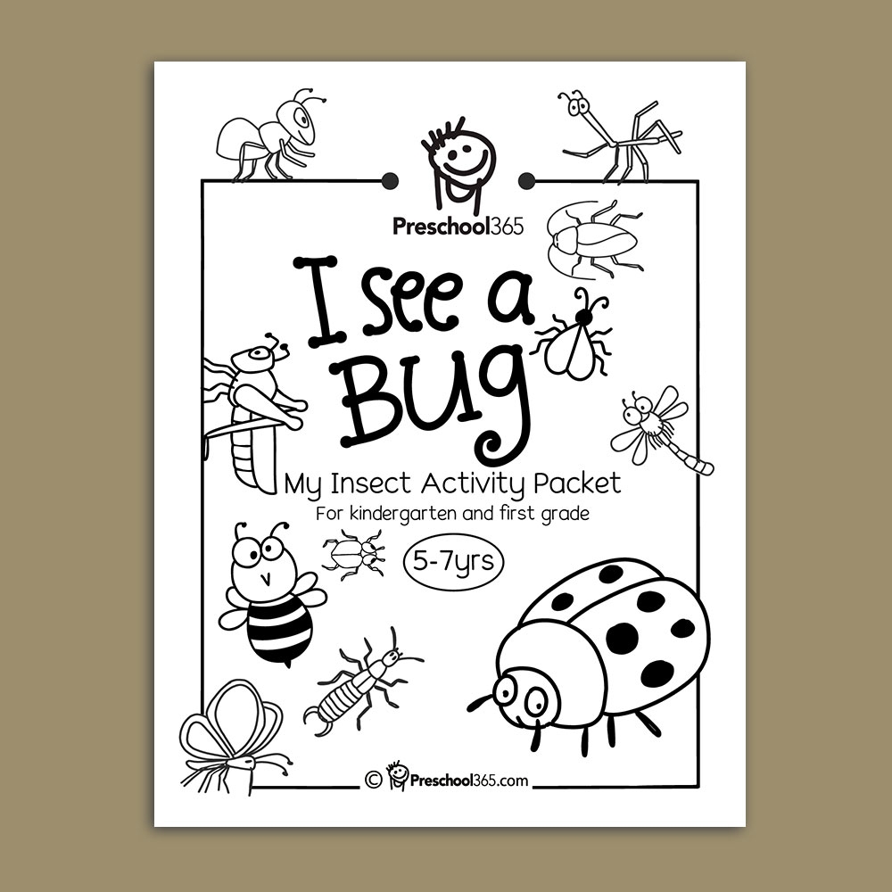Insect Bug Spider Themed FREE Preschool Printables Worksheets 