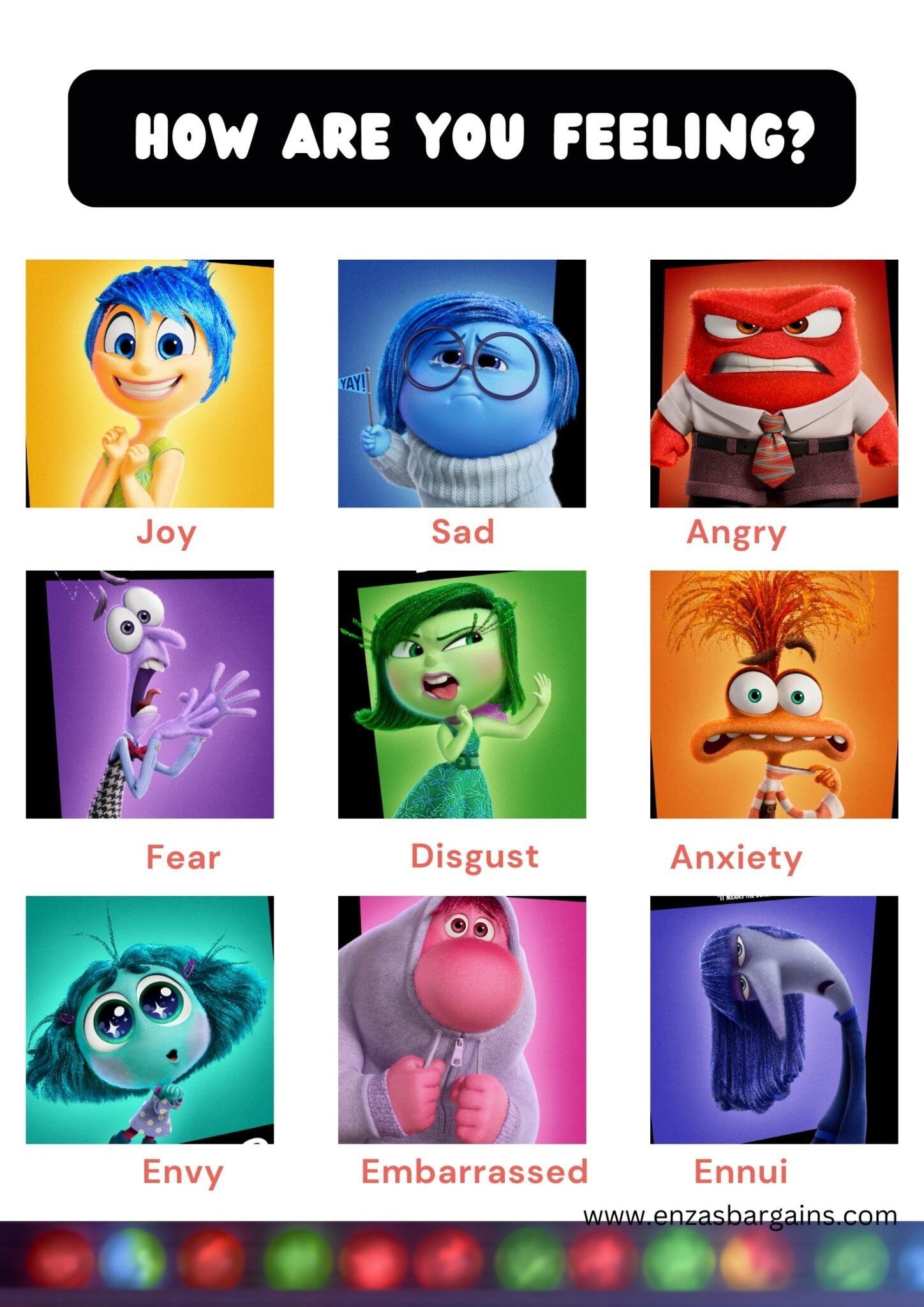 Inside Out 2 Coloring Pages Activities And Lesson Plan Inside Out