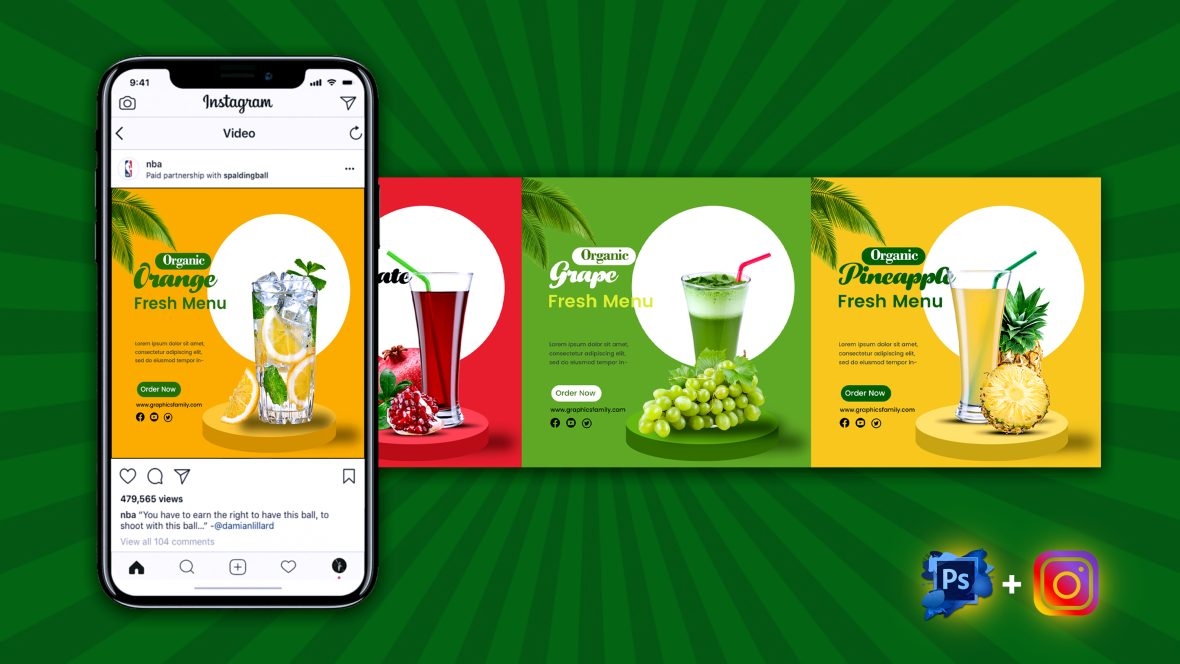 Instagram Carousel Design Template GraphicsFamily