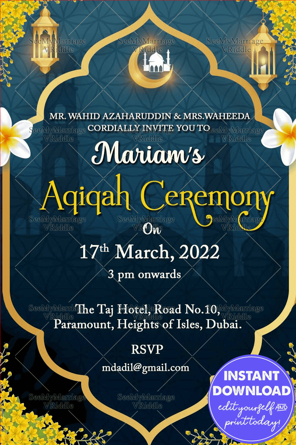 aqiqah invitation template