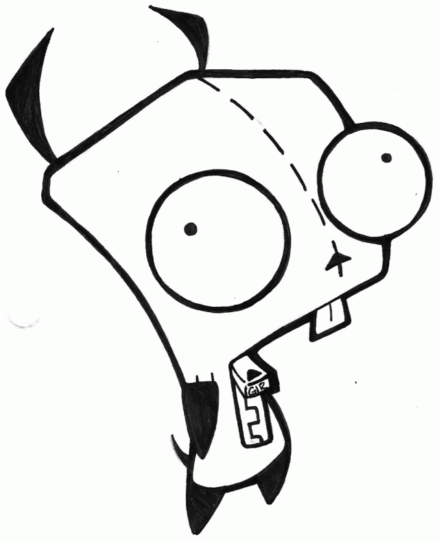 Invader Zim Gir Coloring Pages Coloring Home
