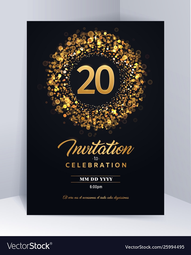 Invitation Anniversary Card Card Template