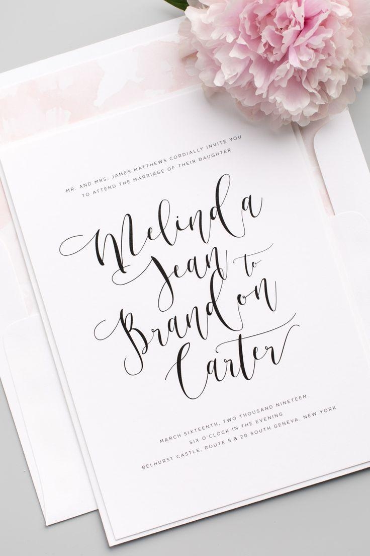Invitation Flowing Calligraphy Wedding Invitations 2530089 Weddbook