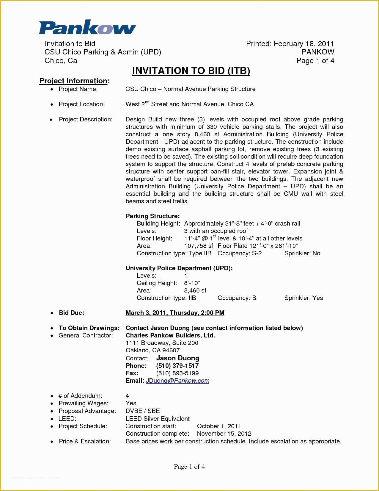 bid invitation template