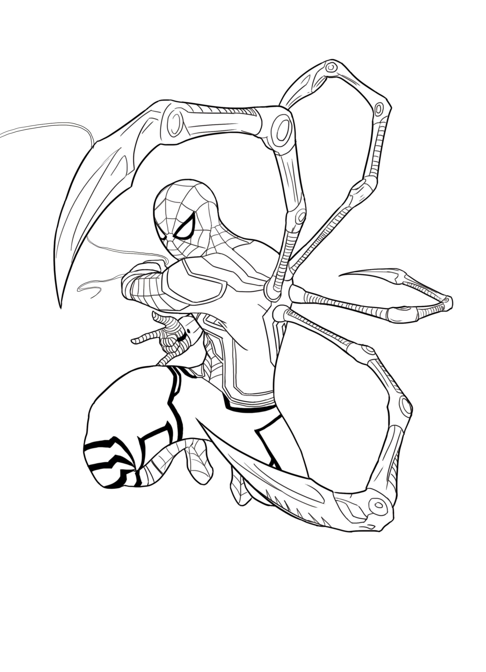 Iron Spiderman Coloring Pages