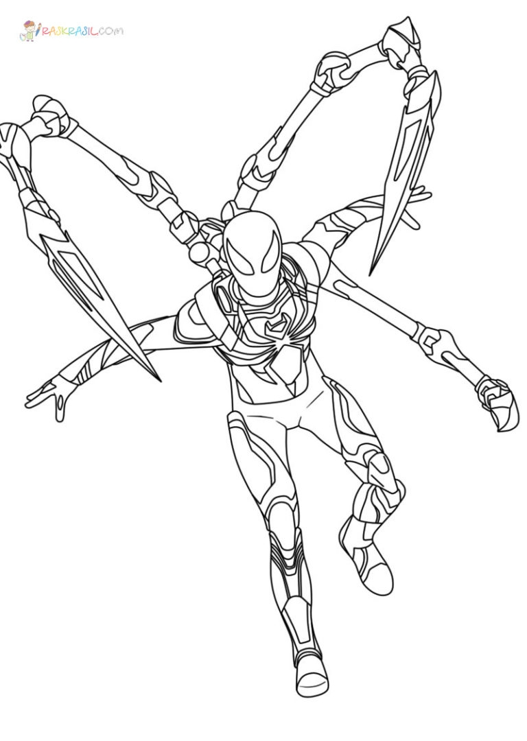 Iron Spiderman Coloring Pages