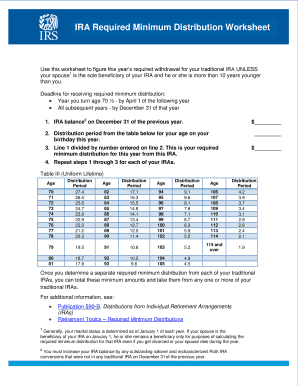 irs ira required minimum distribution worksheet